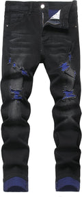 JUNBAOSS Men's Slim Fit Stretch Ripped Skinny Jeans (Style XTSN)