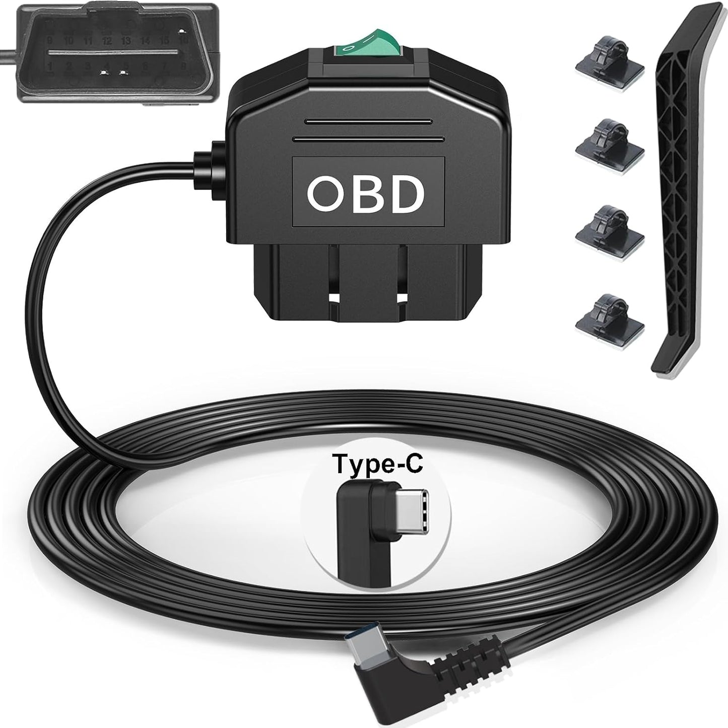 Redsia Dash Cam OBD Hardwire Kit - Continuous Surveillance