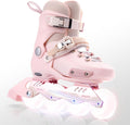 Adjustable Inline Skates for Kids Teens and Adults - Light Up Wheels
