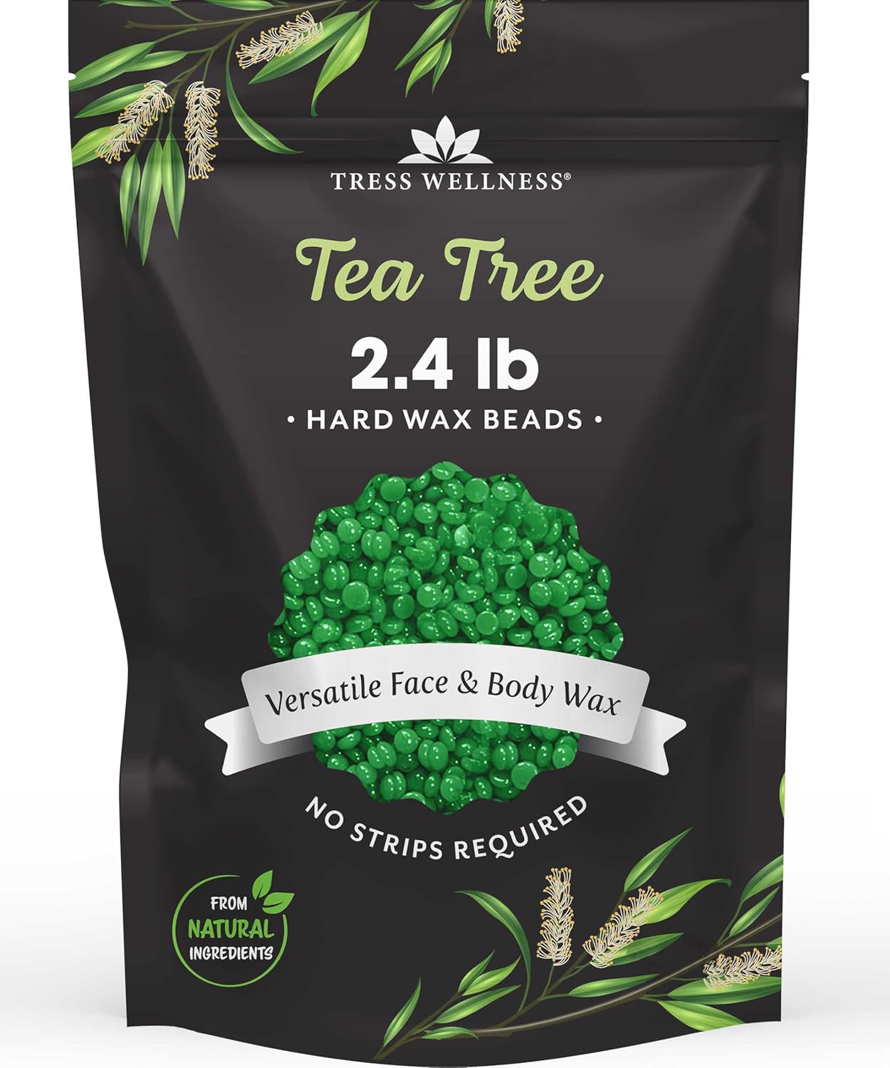 Tress Wellness Wax Beads Tea Tree for Smooth Hair Removal
