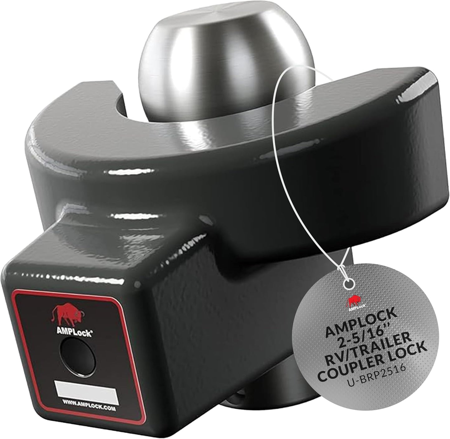 AMPLock U-BRP2516 Heavy Duty Trailer Coupler Lock for Security