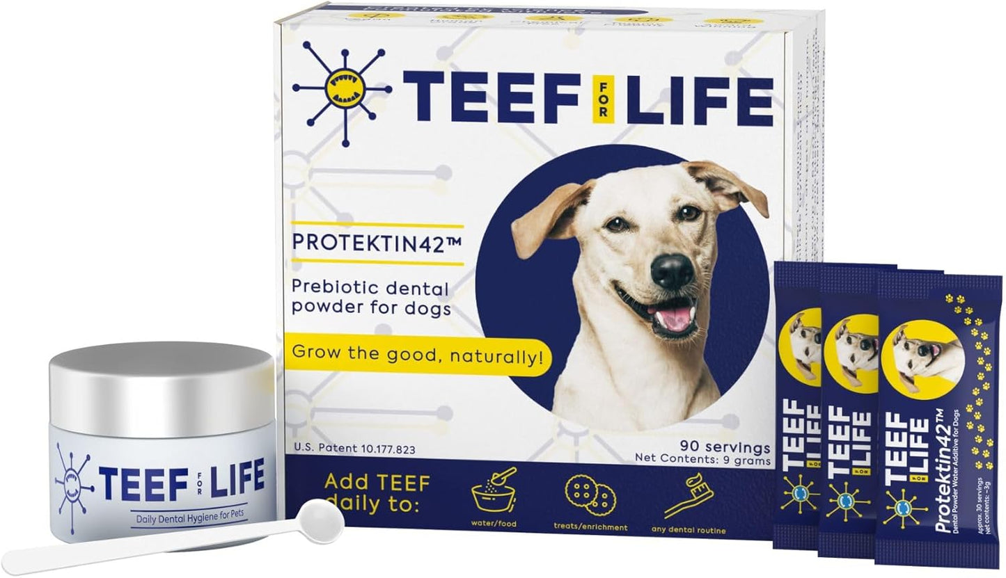 TEEF FOR LIFE Protektin42 Prebiotic Dental Powder for Dogs