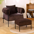 Plush Velvet Lounge Chair Set - Ultimate Comfort