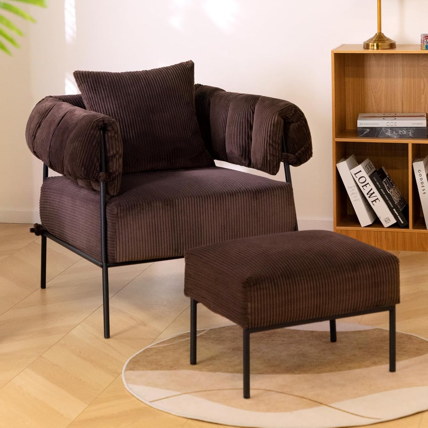 Plush Velvet Lounge Chair Set - Ultimate Comfort