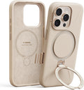 TORRAS Magnetic iPhone 16 Pro Max Silicone Case with 360 Ring Stand
