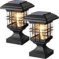 Solar Post Lights Outdoor Solar Cap Lights for 4x4 5x5 6x6 Posts