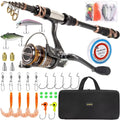 Carbon Fiber Telescopic Fishing Rod and Reel Combo - Full Kit PLUSINNO