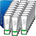 Personalized Green Bottom Shot Glasses Set of 25 - Custom Engraved