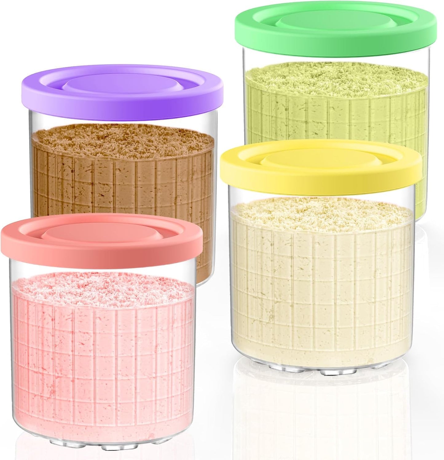 Ninja Creami 4-Pack Pint Containers - Seals in Freshness!