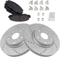 TRQ Front Brake Pad & Rotor Kit Ceramic Premium - Quiet, Direct Fit