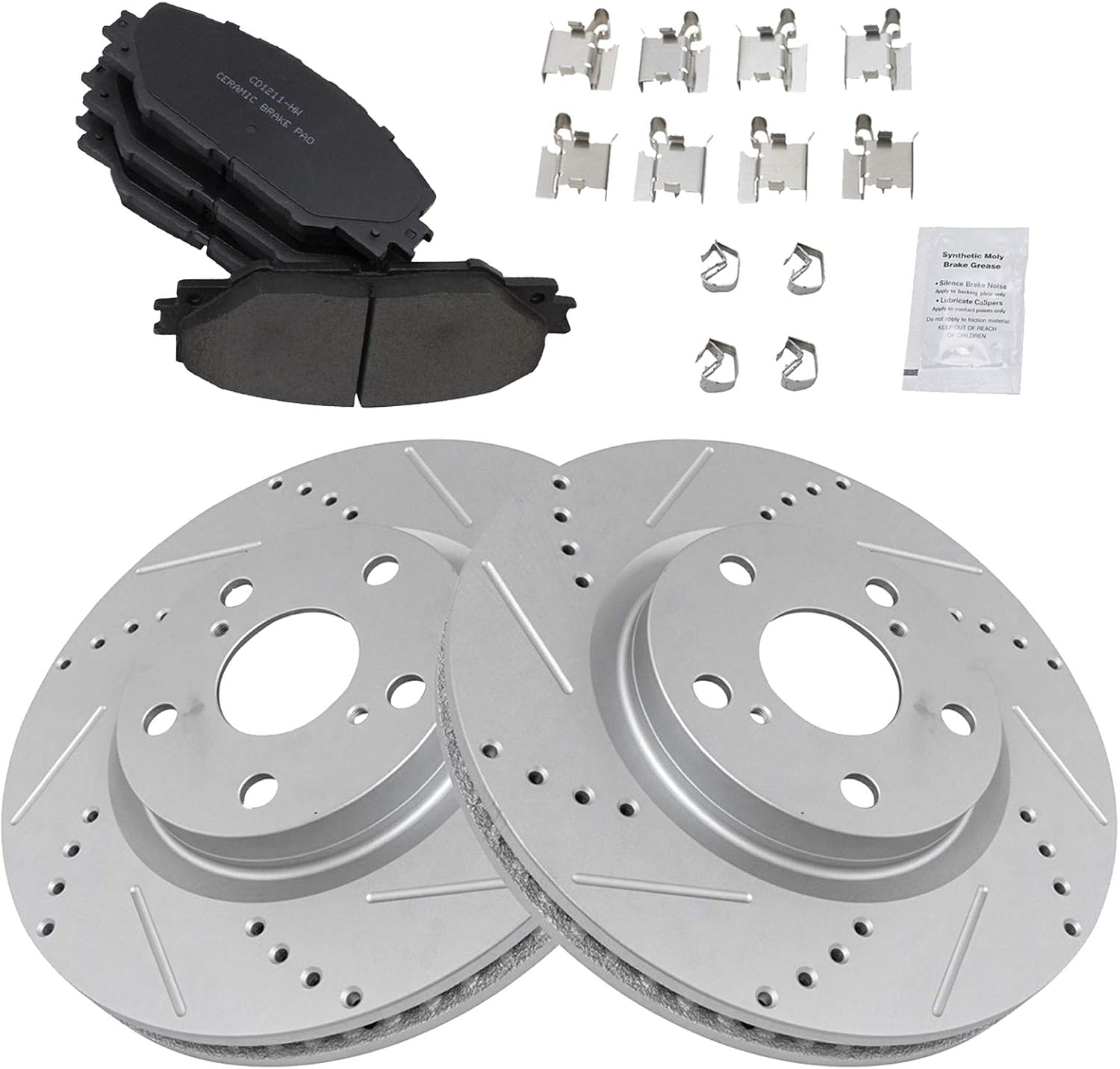 TRQ Front Brake Pad & Rotor Kit for Pontiac Vibe and More