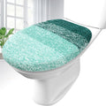 Toilet Lid Cover 17.5x15 in Plush Microfiber - Soft, Stays Put