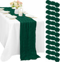 Cheesecloth Table Runner 35 x 120 in Emerald Green - Rustic Event