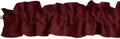 Faux Burlap Sleeve Topper Valance 120in x 9in - Tailored Window Ruffle