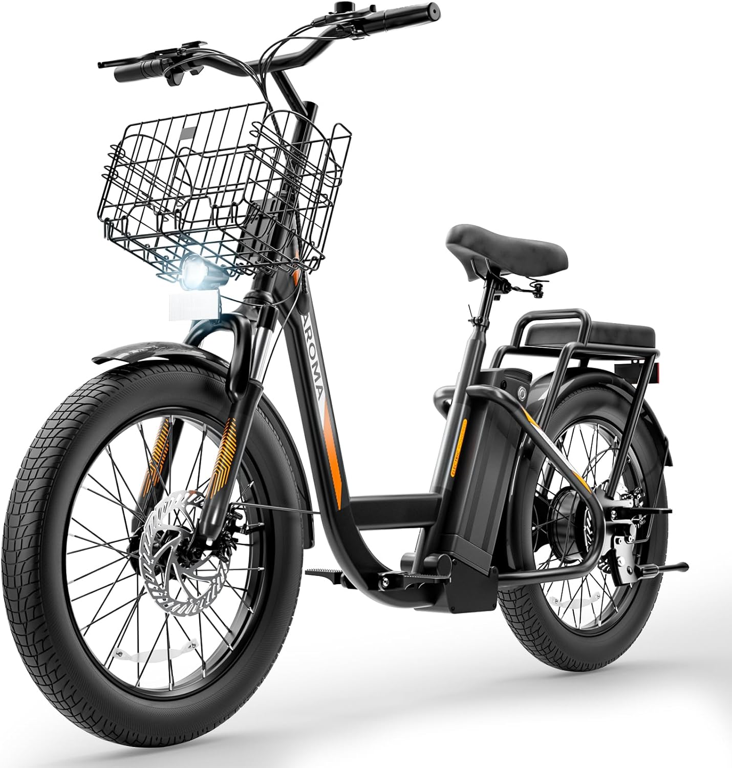 Caroma Electric Scooter with Seat: 20in Fat Tire, 30 Miles