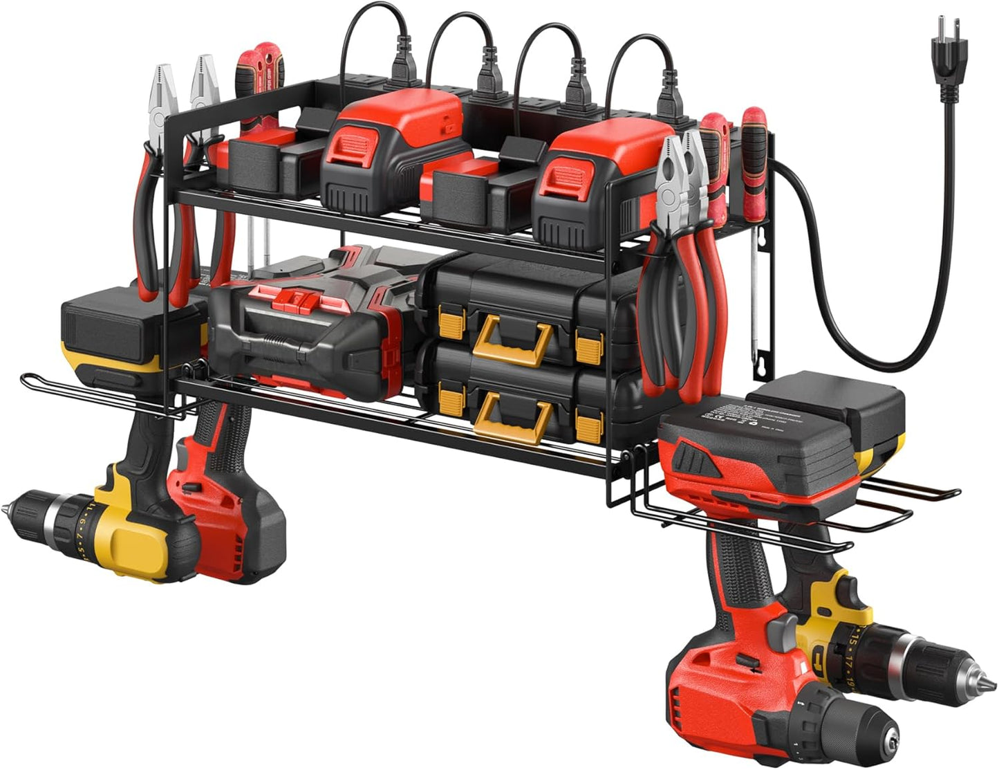 CCCEI Garage Tool Organizer with Charging Station