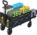 Collapsible Wagon Cart Foldable 90L - Heavy Duty 360 lb Capacity
