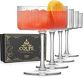 Vintage Art Deco Coupe Glasses Set - 10oz - CL FUN