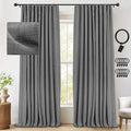 Extra Wide 50in x 96in Dark Grey Blackout Curtain Panel - Thermal