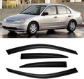 Window Visors for Honda Civic 2001-2005 4-Door Sedan - Dark Smoke
