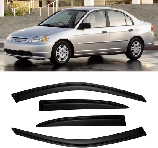 Window Visors for Honda Civic 2001-2005 4-Door Sedan Shields