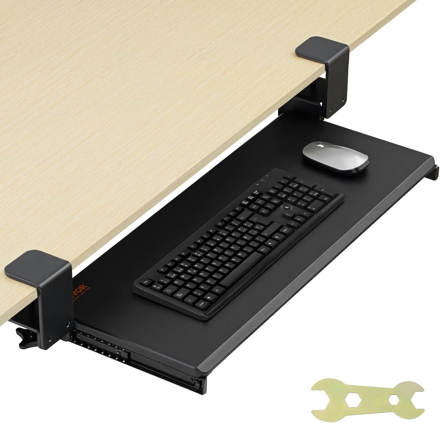VEVOR Clamp on Keyboard Tray for Ergonomic Workspace Comfort