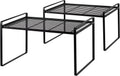 Kitchen Cabinet Shelf Organizer 2Pack - Stackable Space Saver