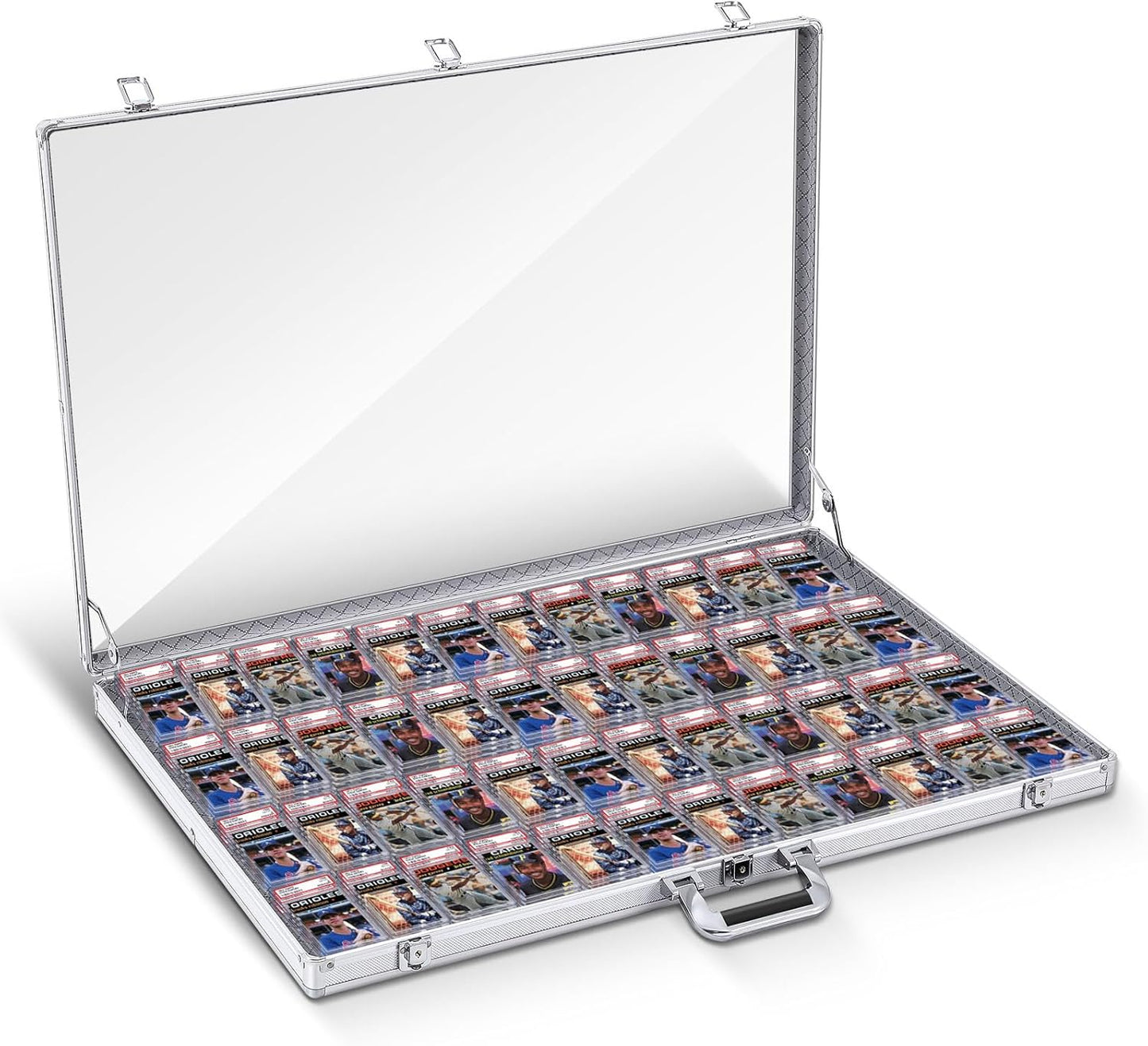 Portable Aluminum Sports Card Display Case for Collectibles