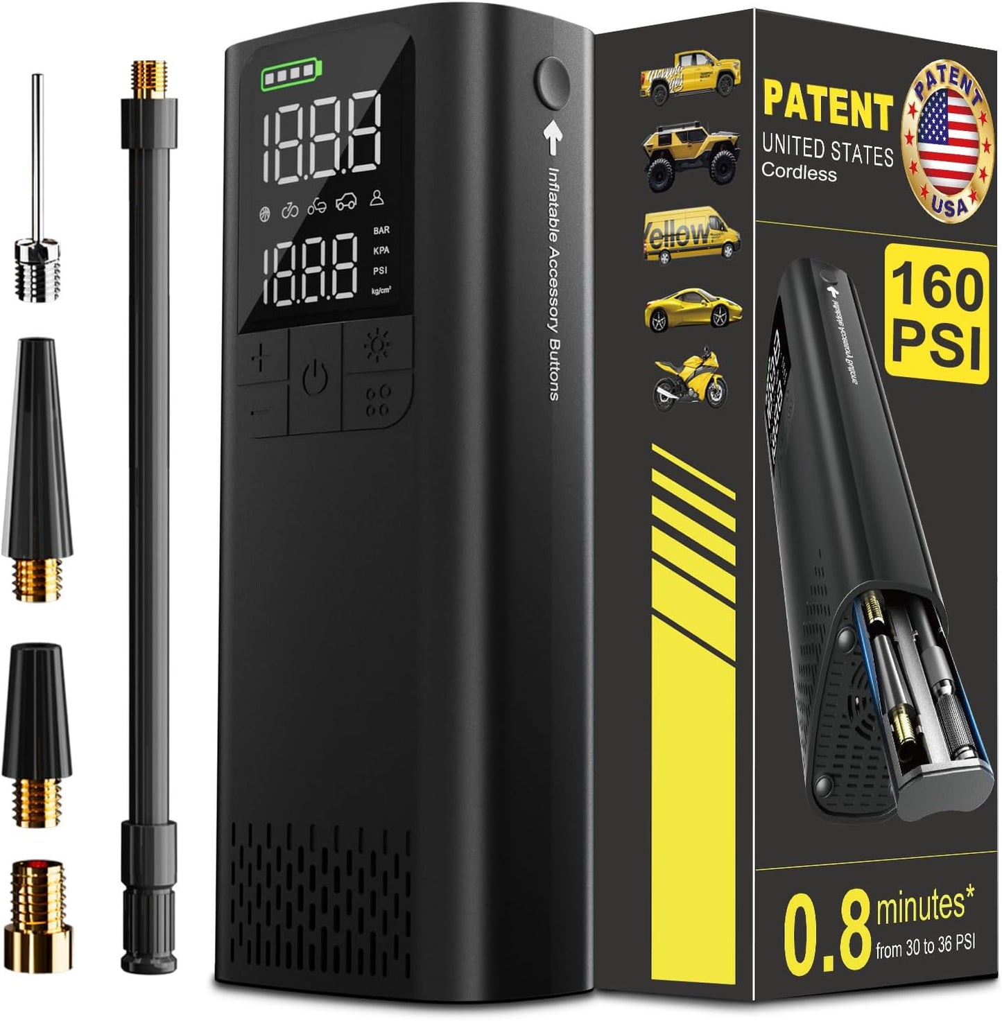 BBD Car Tire Inflator Portable Air Compressor for Quick Inflation