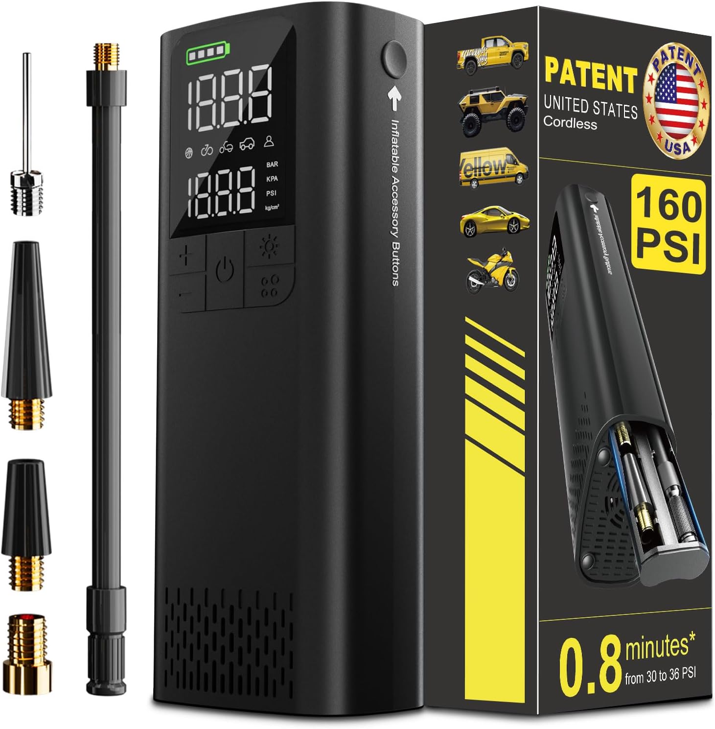 BBD Car Tire Inflator Portable Air Compressor for Quick Inflation