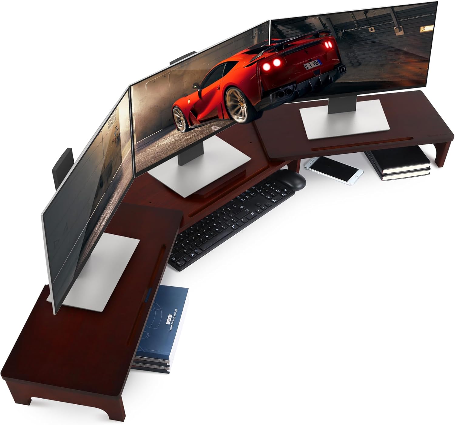 Nnewvante Monitor Stand Riser for Large TVs and Monitors