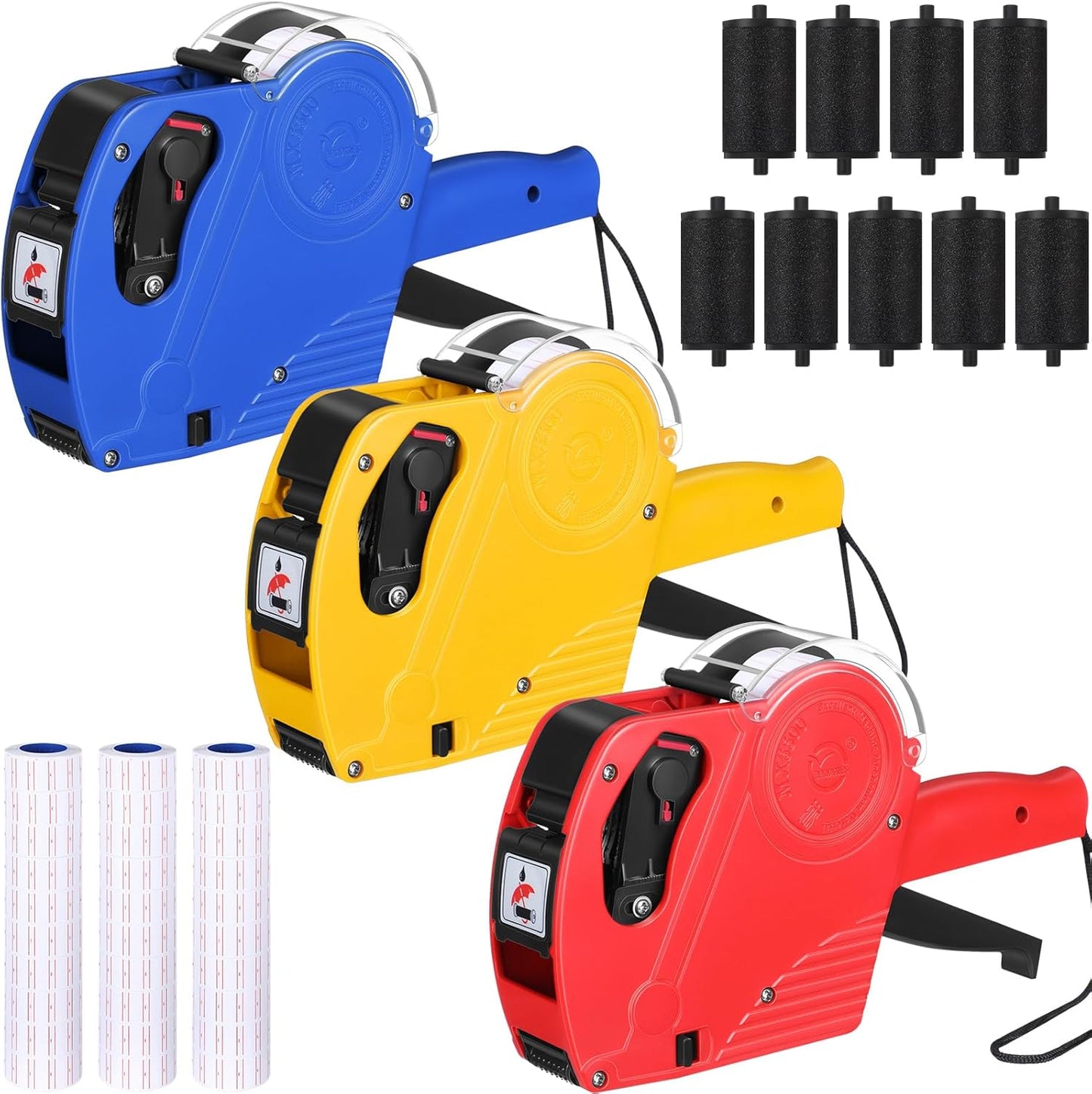 3 Pack 8 Digits Price Tag Gun Kit for Retailers and Grocers