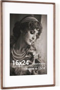 16x24 Poster Frame Walnut Wood with HD Tempered Glass - Handcrafted