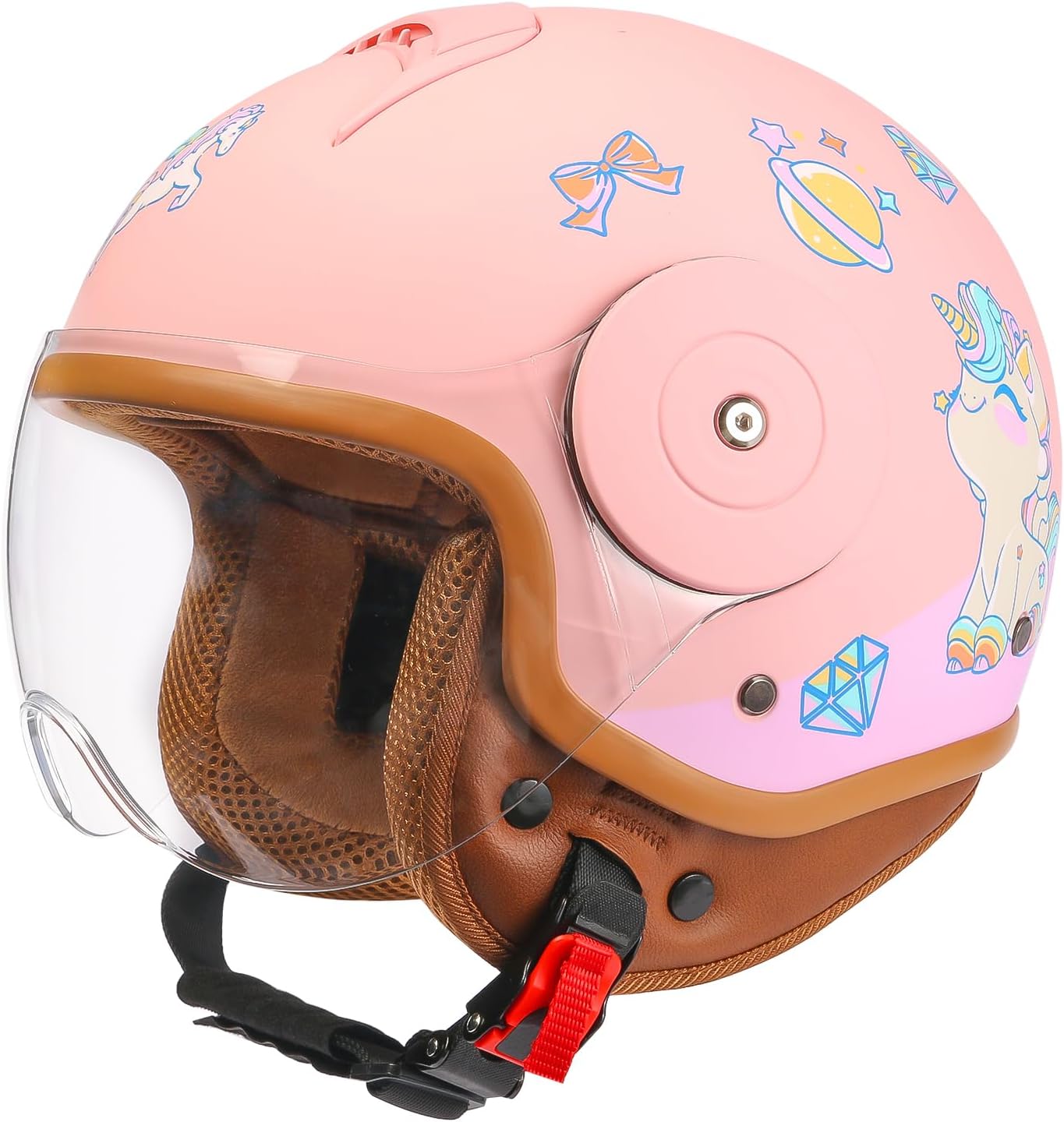 Kids 3/4 Open Face Motorcycle Helmets for Youth Safety and Fun