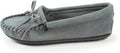 Minnetonka Kilty Suede Hardsole Moccasin - Comfortable Everyday Womens