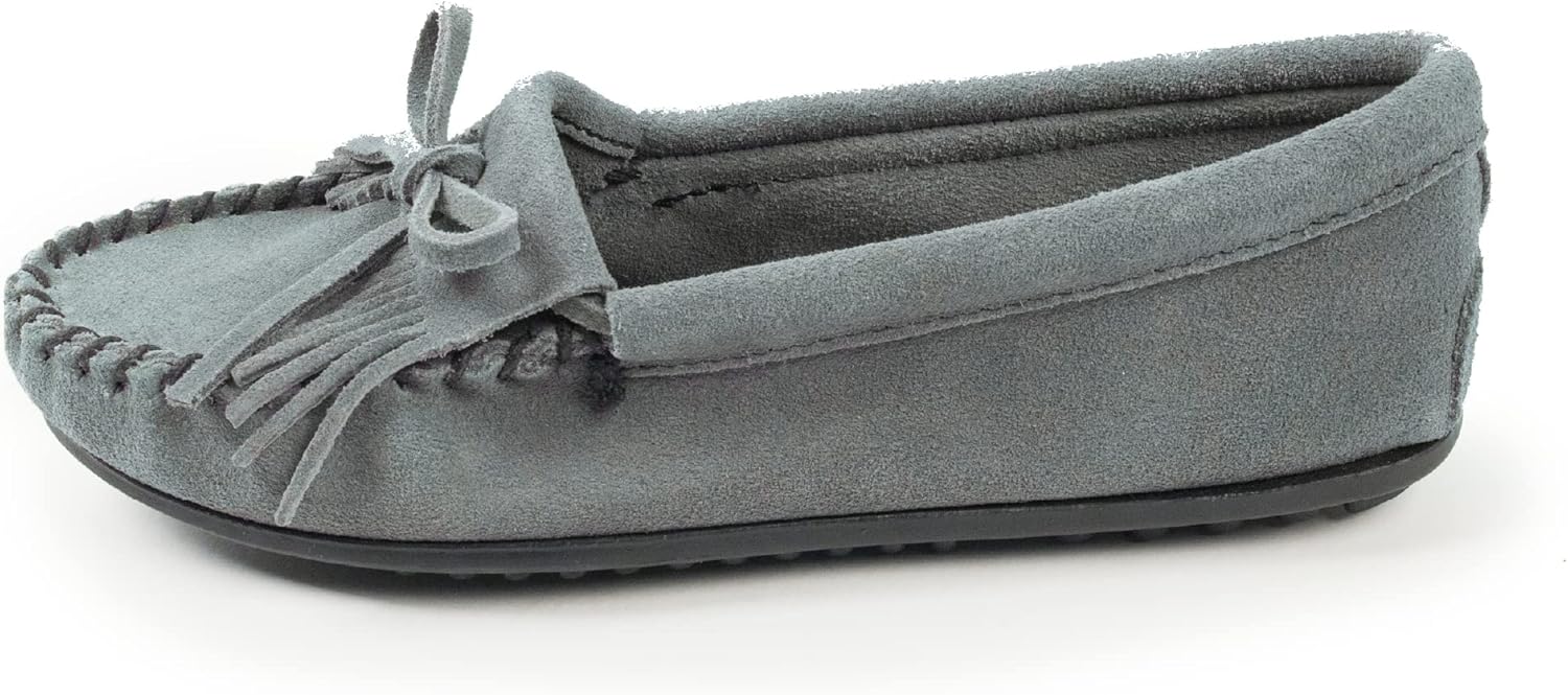 Minnetonka Women's Kilty Suede Hardsole Moccasin for Comfort