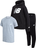 New Balance Boys Sweat Suit Set - 3 Piece Graphic Tee and Hoodie
