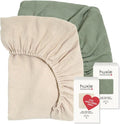 24 x 38 Mini Crib Sheets Organic Cotton Muslin Fitted - Ultra-Soft Fit