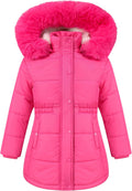 Girls Winter Jacket Long Puffer Coat with Removable Hood - Warm Shoes