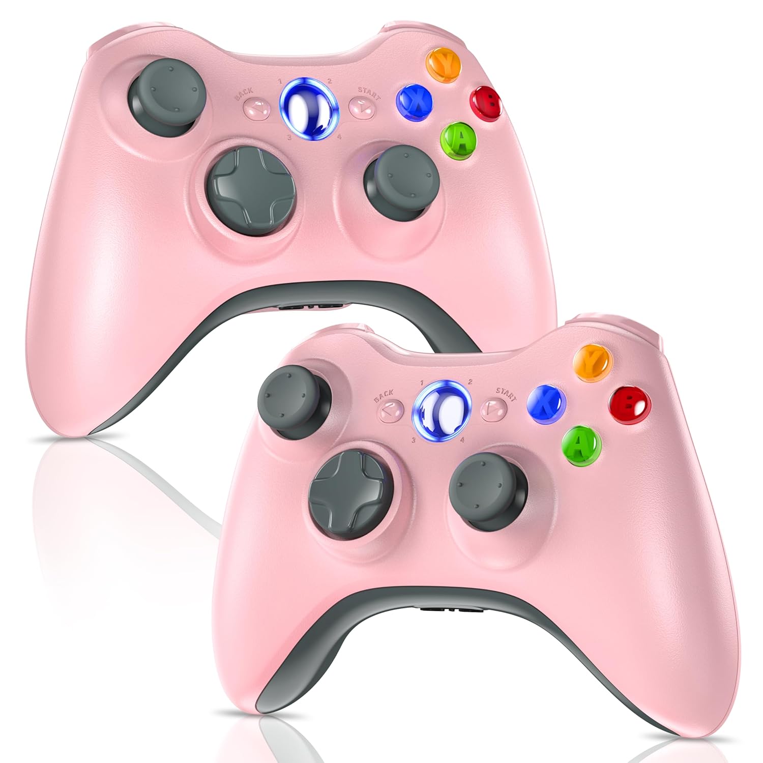 Gamrombo 2 Pack Replacement Xbox 360 Wireless Controllers Gamepad
