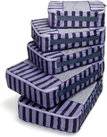 Packing Cubes Set - TravelWise Navy Stripes 5-Piece Organizer