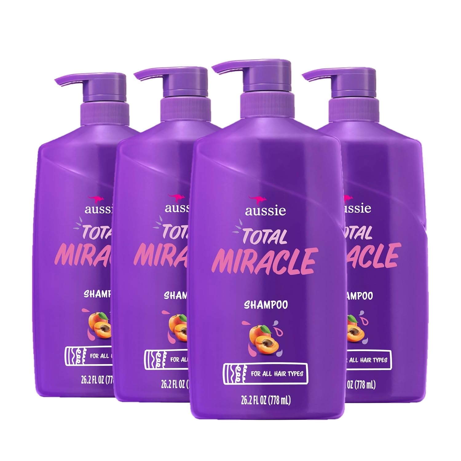 Aussie Total Miracle Paraben-Free Shampoo 4-Pack