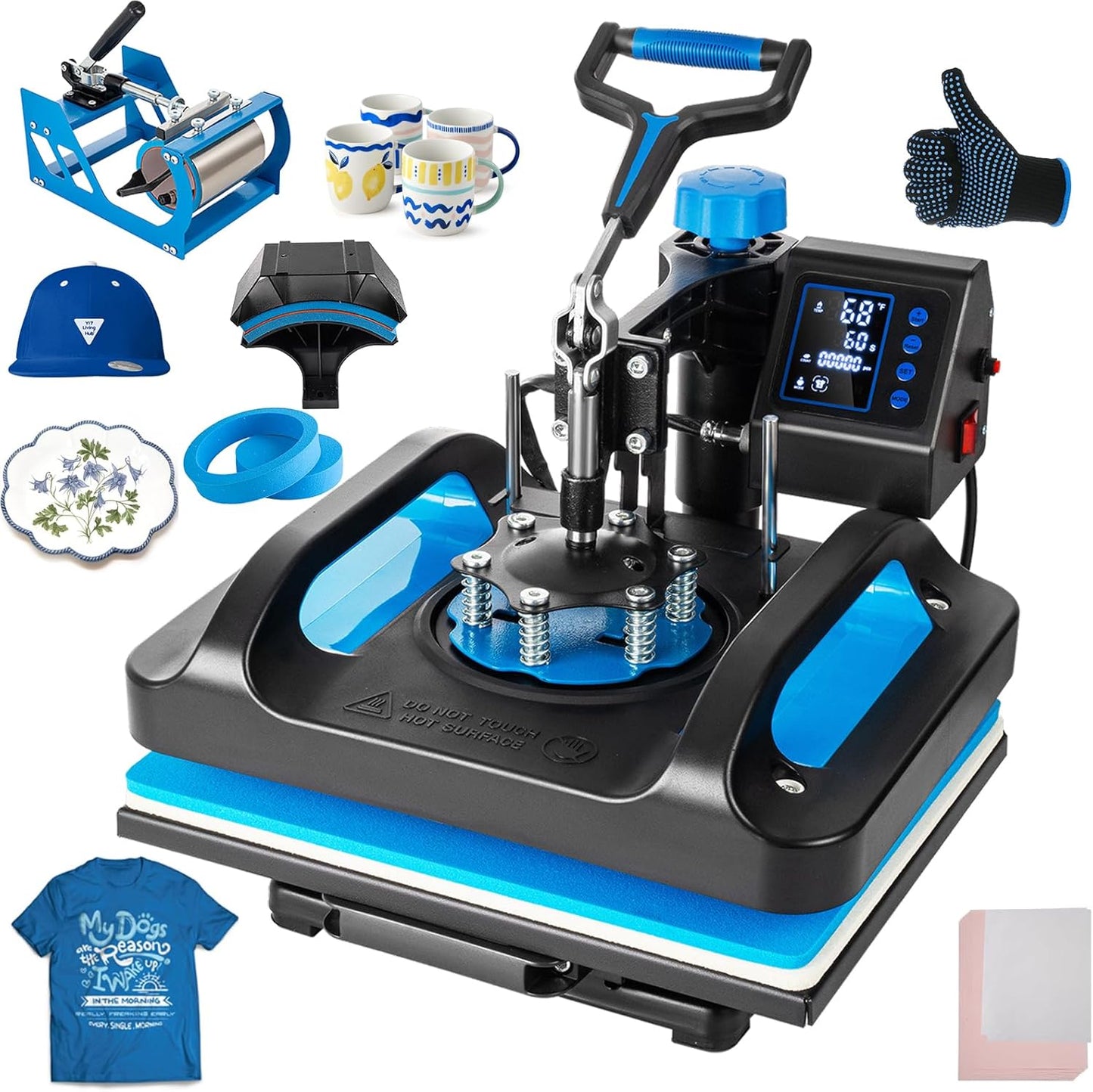5 in 1 Heat Press Machine for T-Shirts, Mugs, and Caps