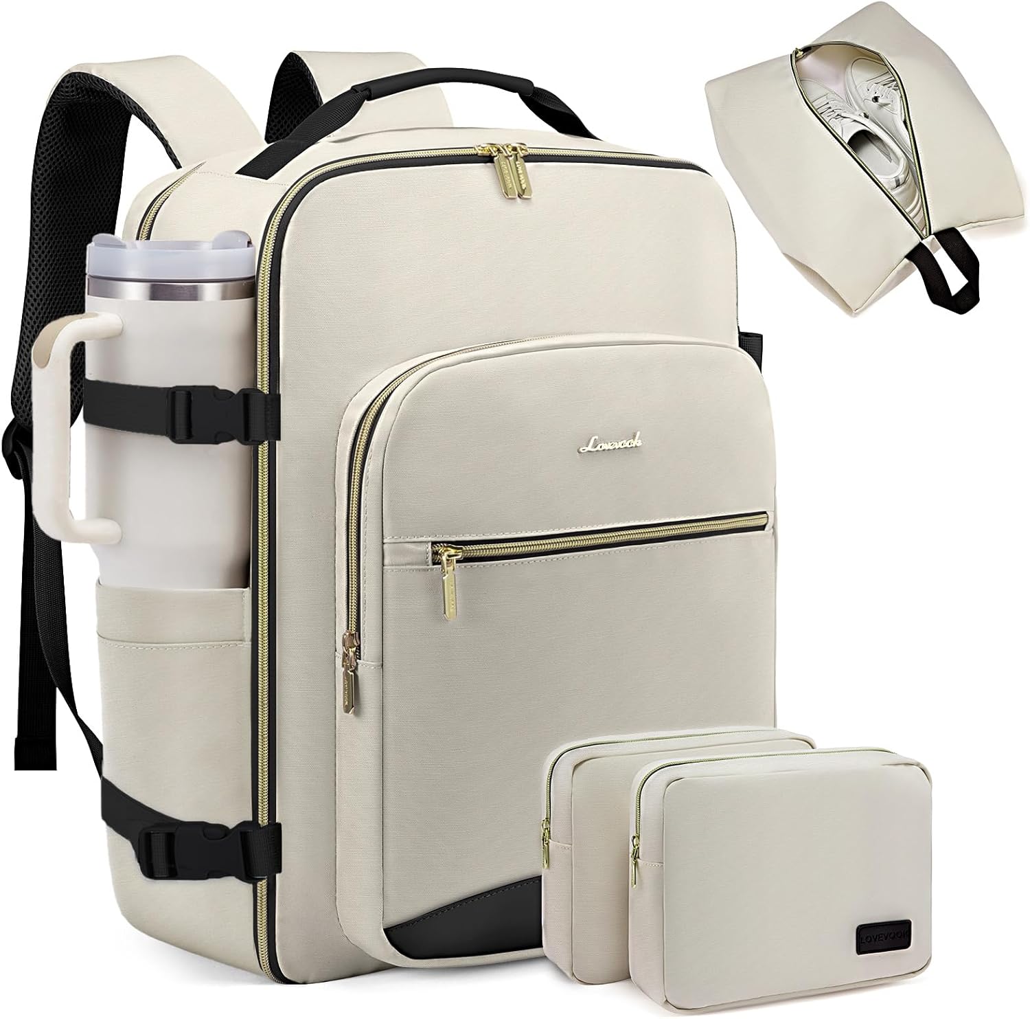 LOVEVOOK 40L Large Travel Backpack for Comfortable Air Travel