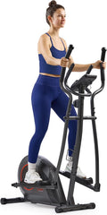 Smart Upright Elliptical w/Pulse Sensor - Low-Impact Home Cardio