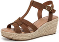 Wide Width Wedge Sandals - Comfortable Espadrille Platform Heel Shoes
