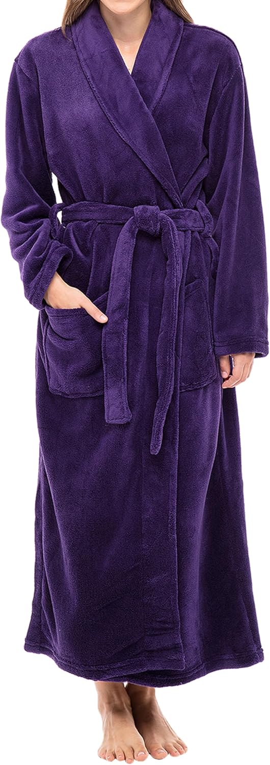 Alexander Del Rossa Plush Robe for Women - Cozy and Warm