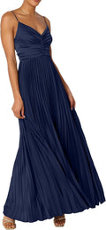 Women's Summer Pleated Dress Floral Print Adjustable Spaghetti Strap v