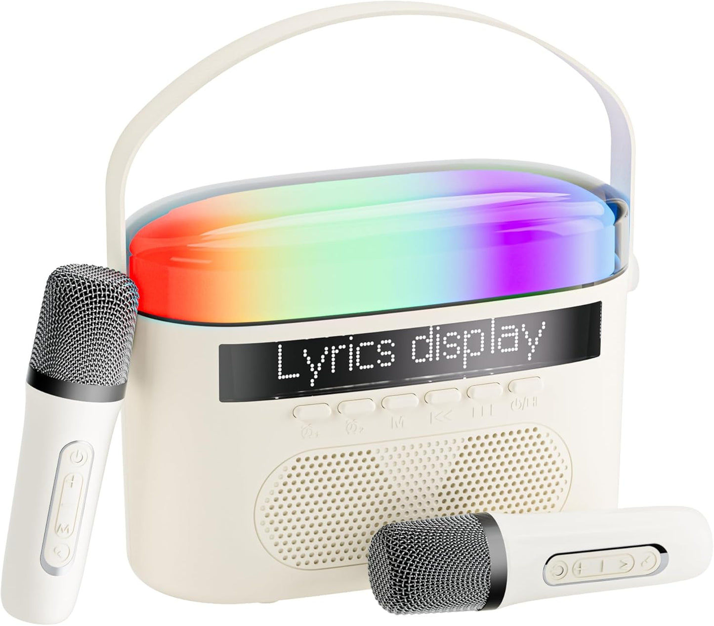 Portable Karaoke Machine with Lyrics Display & Dual Speakers
