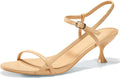 Womens Strappy Kitten Heel Sandals - Low Heel Open Toe Dress Shoes